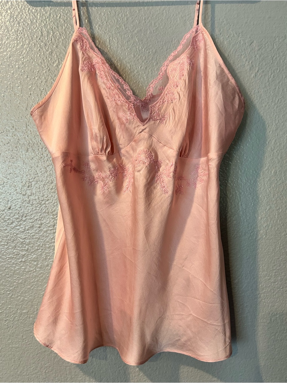 Vintage Worthington 100% Silk Lace Camisole Top Pink